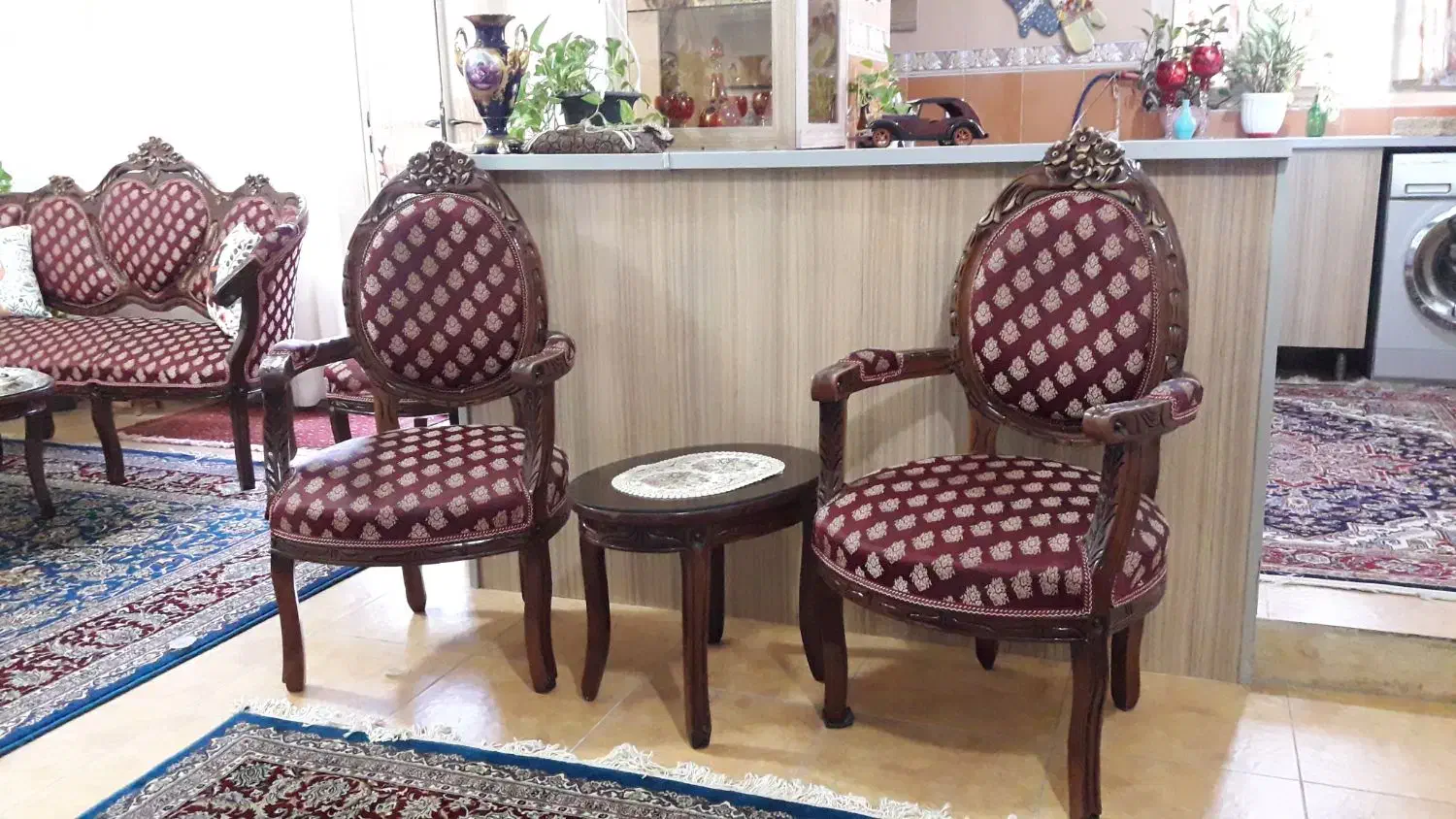 مبل ۷ نفره چوب راش کاملا سالم ۳ عدد جلو مبلی در حد|مبلمان خانگی و میز عسلی|ماهدشت, |دیوار