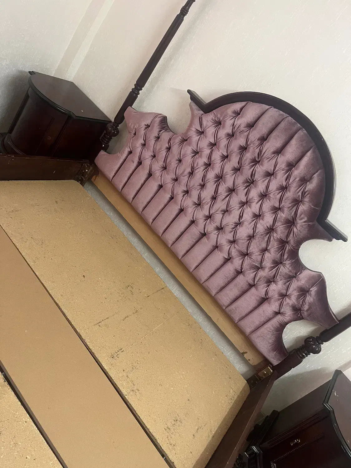 تخت ۲ نفره چوب راش|تخت و سرویس خواب|یزد, |دیوار