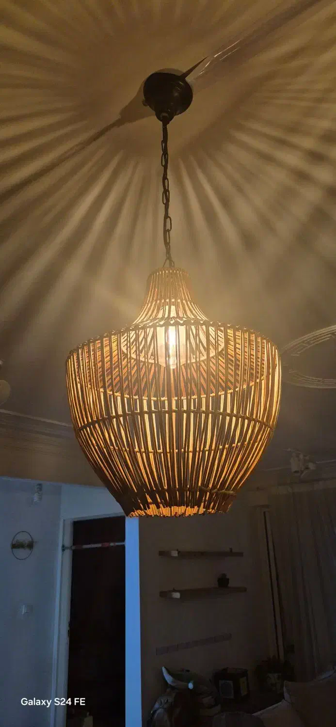 یک جفت لوستر حصیری|لوستر و چراغ آویز|بندر ماهشهر, |دیوار