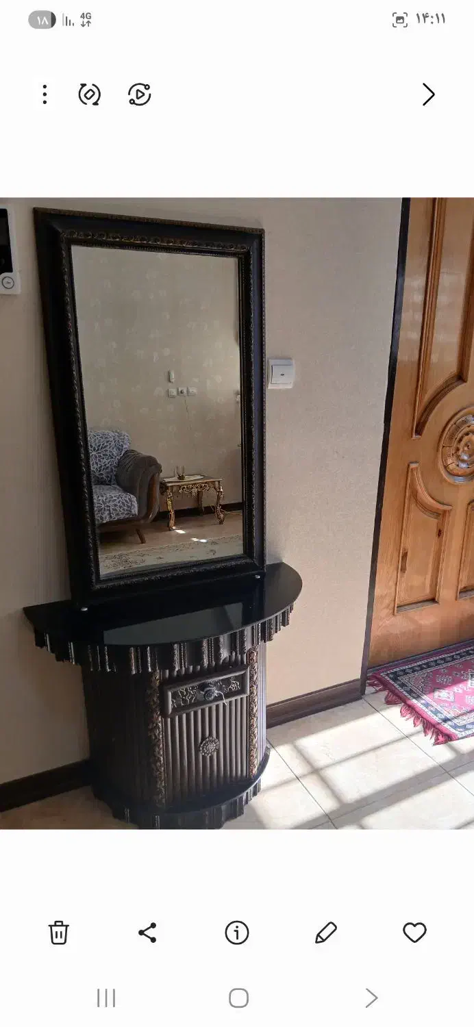 فروش تخت و آینه کنسول|تخت و سرویس خواب|فولادشهر, C4|دیوار