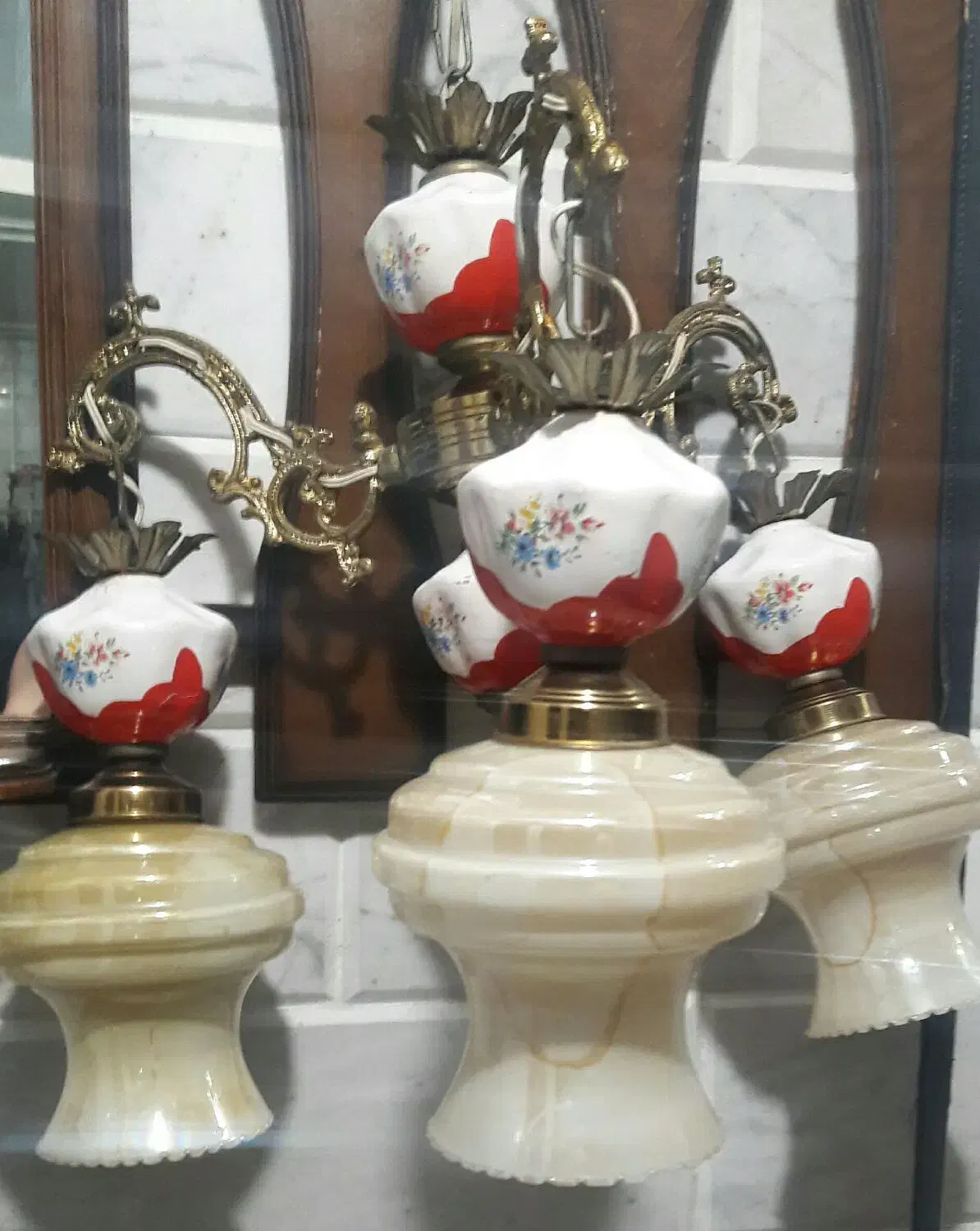 لوستر سه شاخ|لوستر و چراغ آویز|تبریز, |دیوار