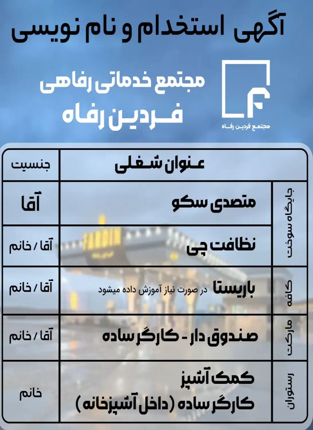 آشپز یا کمک آشپز|استخدام خدمات فروشگاه و رستوران|شیراز, گویم|دیوار