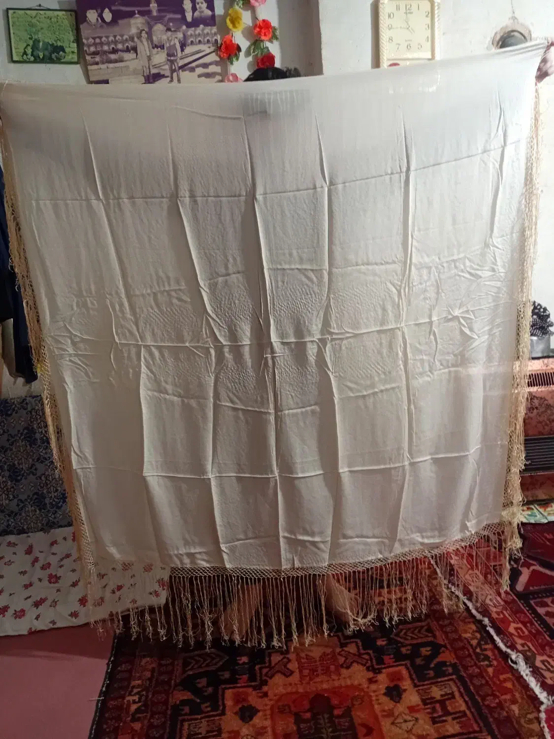 یک عدد شال ابریشم نو|لباس|اردبیل, |دیوار