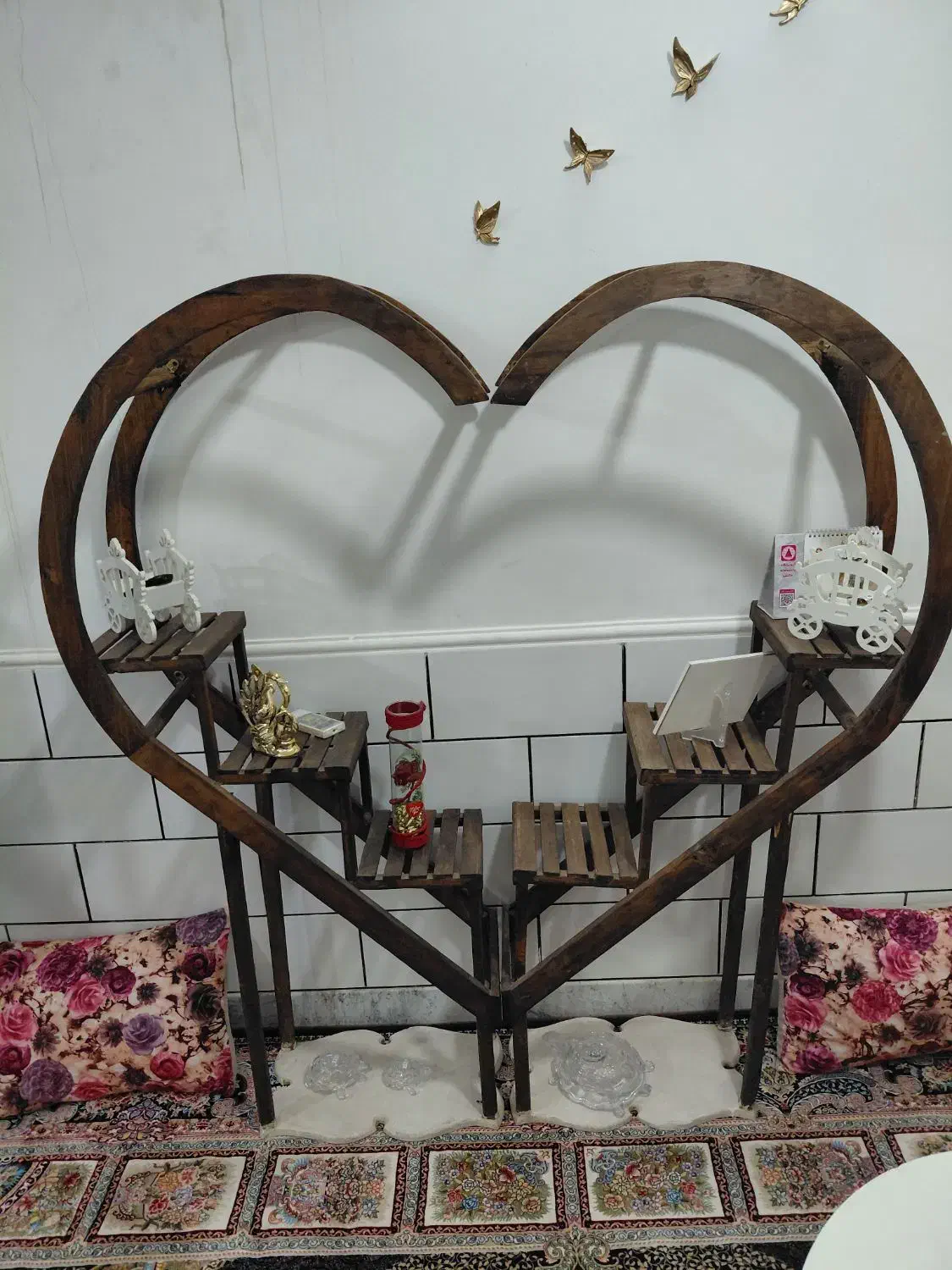 دکور قلب (جا گلدانی)|صنایع دستی و سایر لوازم تزئینی|قم, شهرک مهدیه (مدرس)|دیوار