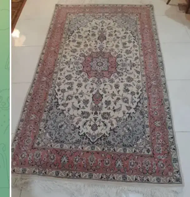 دو فرش دستباف گل ابریشم پشم|فرش|پردیس, فاز ۲|دیوار