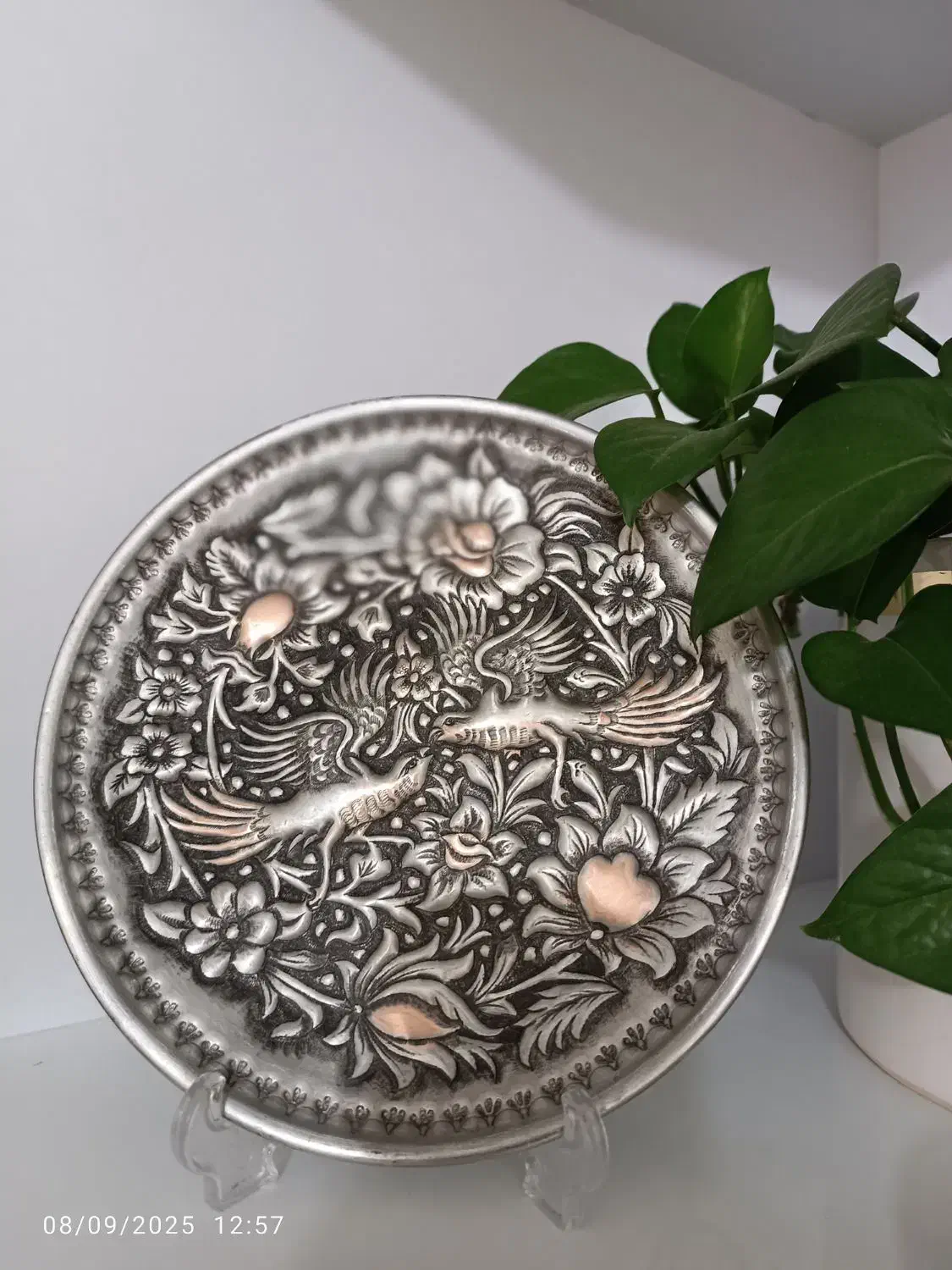 بشقاب قلمزنی شده|صنایع دستی و سایر لوازم تزئینی|ملایر, |دیوار