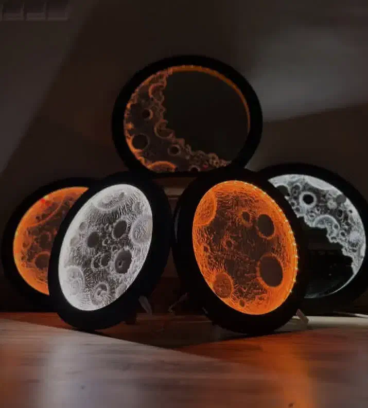 سفارش ماه های درخشان سه بعدی|ساعت دیواری و تزئینی|سنندج, |دیوار