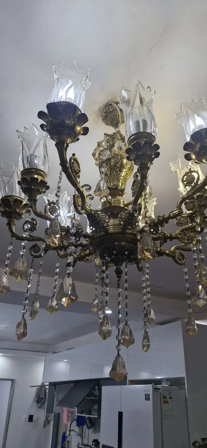 لوستر برنز|لوستر و چراغ آویز|آبیک, |دیوار