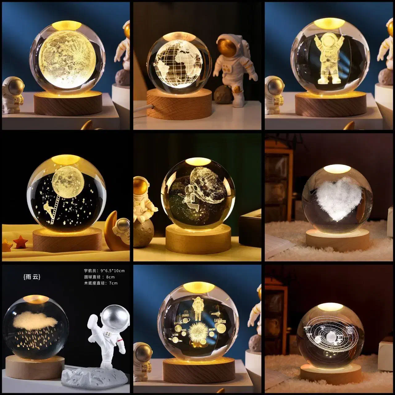 گوی کریستالی چراغدار|چراغ خواب و آباژور|تهران, نازیآباد|دیوار