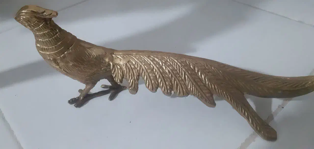 طاووس برنزی رومیزی|مجسمه، تندیس، ماکت|ورامین, ورامین|دیوار