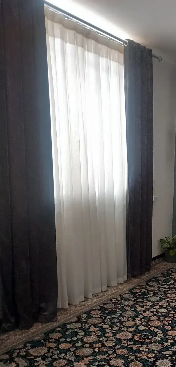 پرده حریر سفید|پرده، رانر، رومیزی|اسلام‌‌آباد غرب, |دیوار