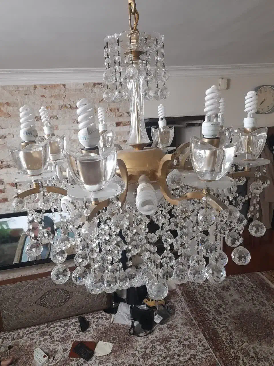 لوستر|لوستر و چراغ آویز|پاکدشت, پاکدشت (مامازند)|دیوار