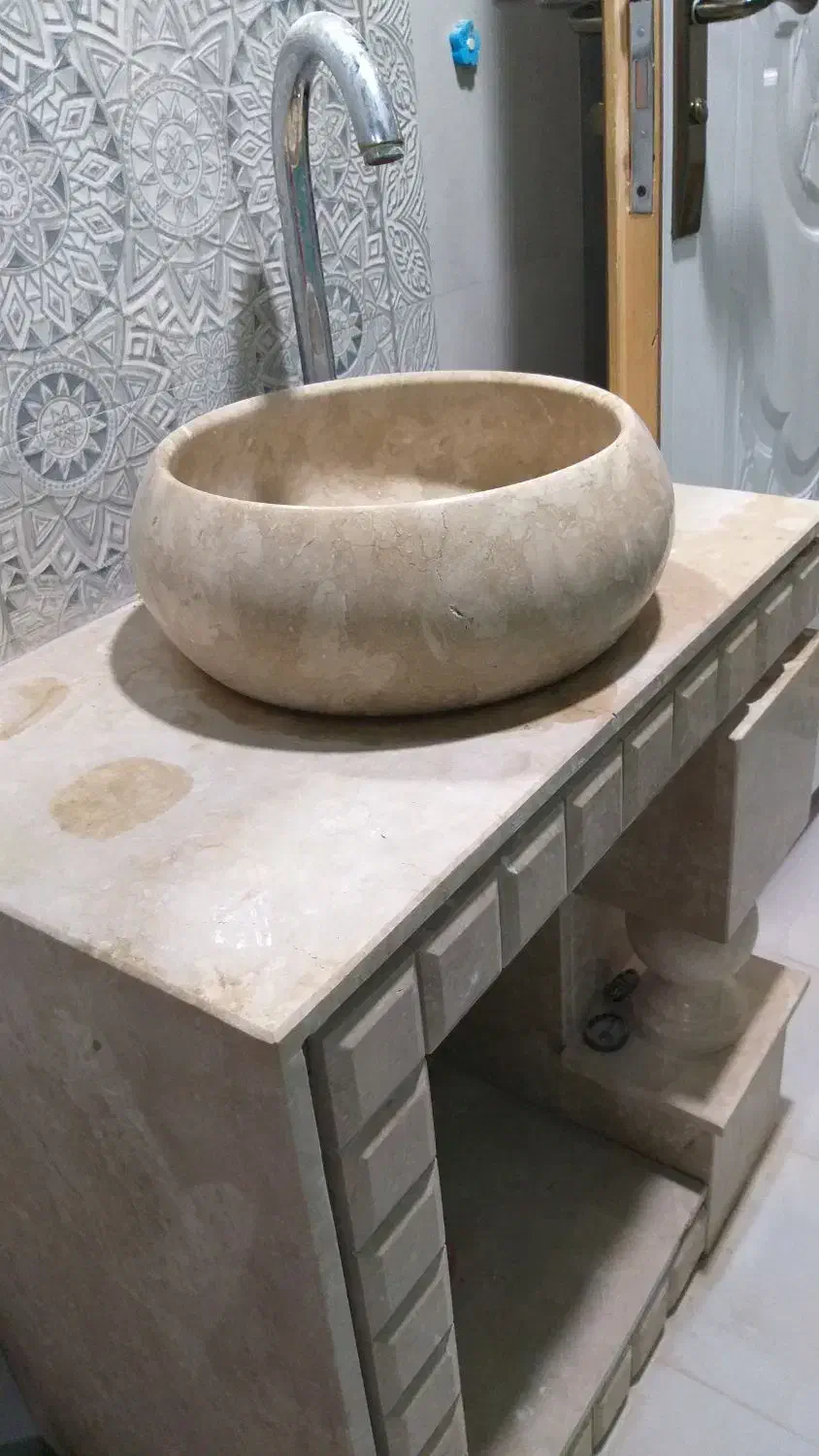 روشویی طرح سنگ|لوازم سرویس بهداشتی|آران و بیدگل, |دیوار