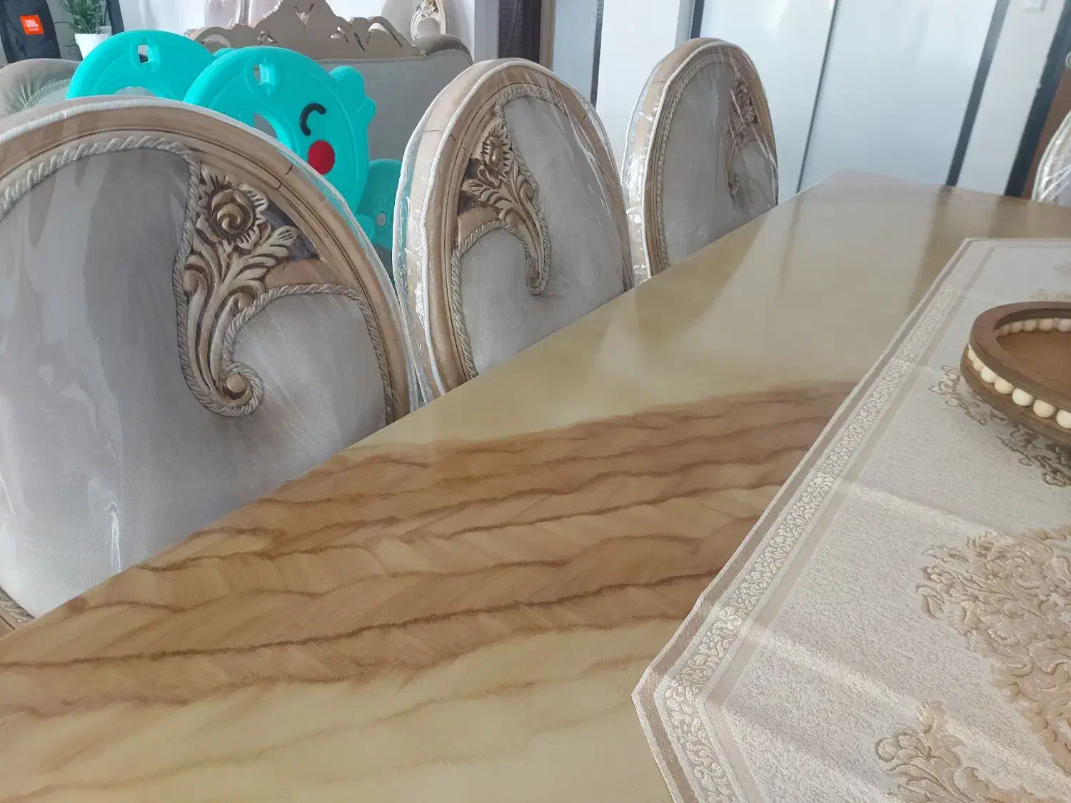 میز نهار خوری ۸ نفره چوب راش|میز و صندلی غذاخوری|رشت, رودباری|دیوار