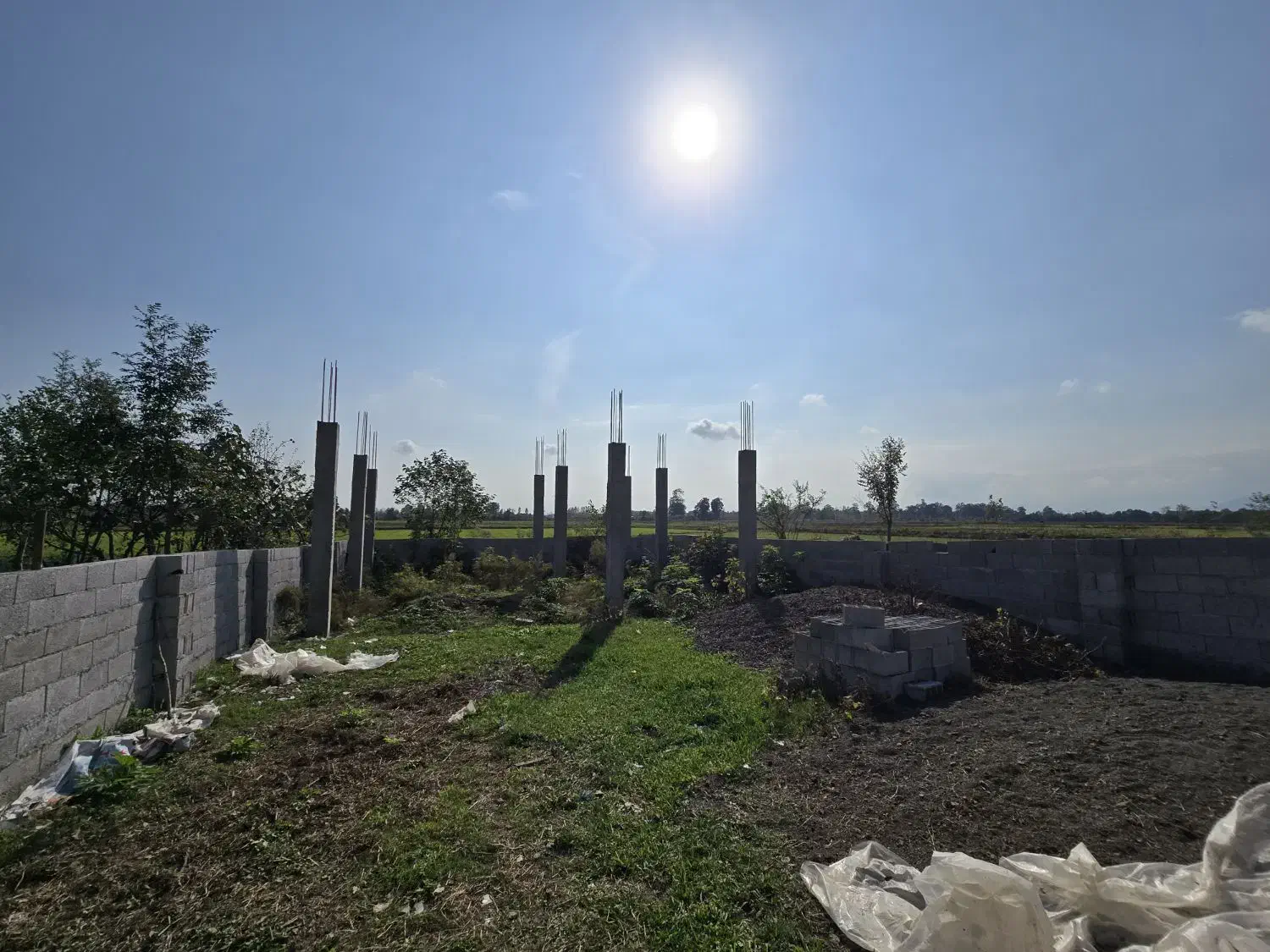 ۲۵۰ متر زمین ۱۰۰ متر نیمه ساز روستایی رضوانشهر|فروش زمین و ملک کلنگی|رضوانشهر, |دیوار