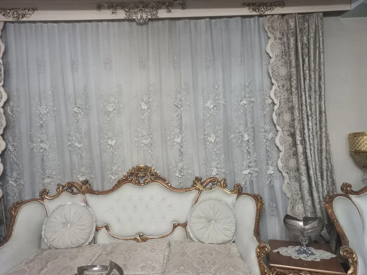 پرده پذیرایی|پرده، رانر، رومیزی|تهران, شهرک فردوس (حسینی)|دیوار