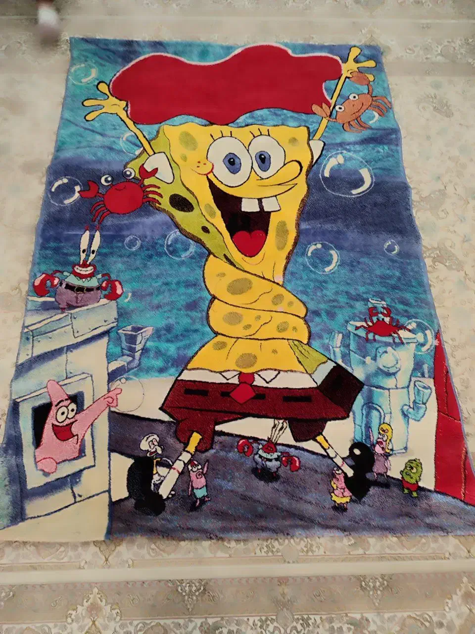 فرش کودک بابسفنجی|فرش|قم, شهرک فاطمیه|دیوار