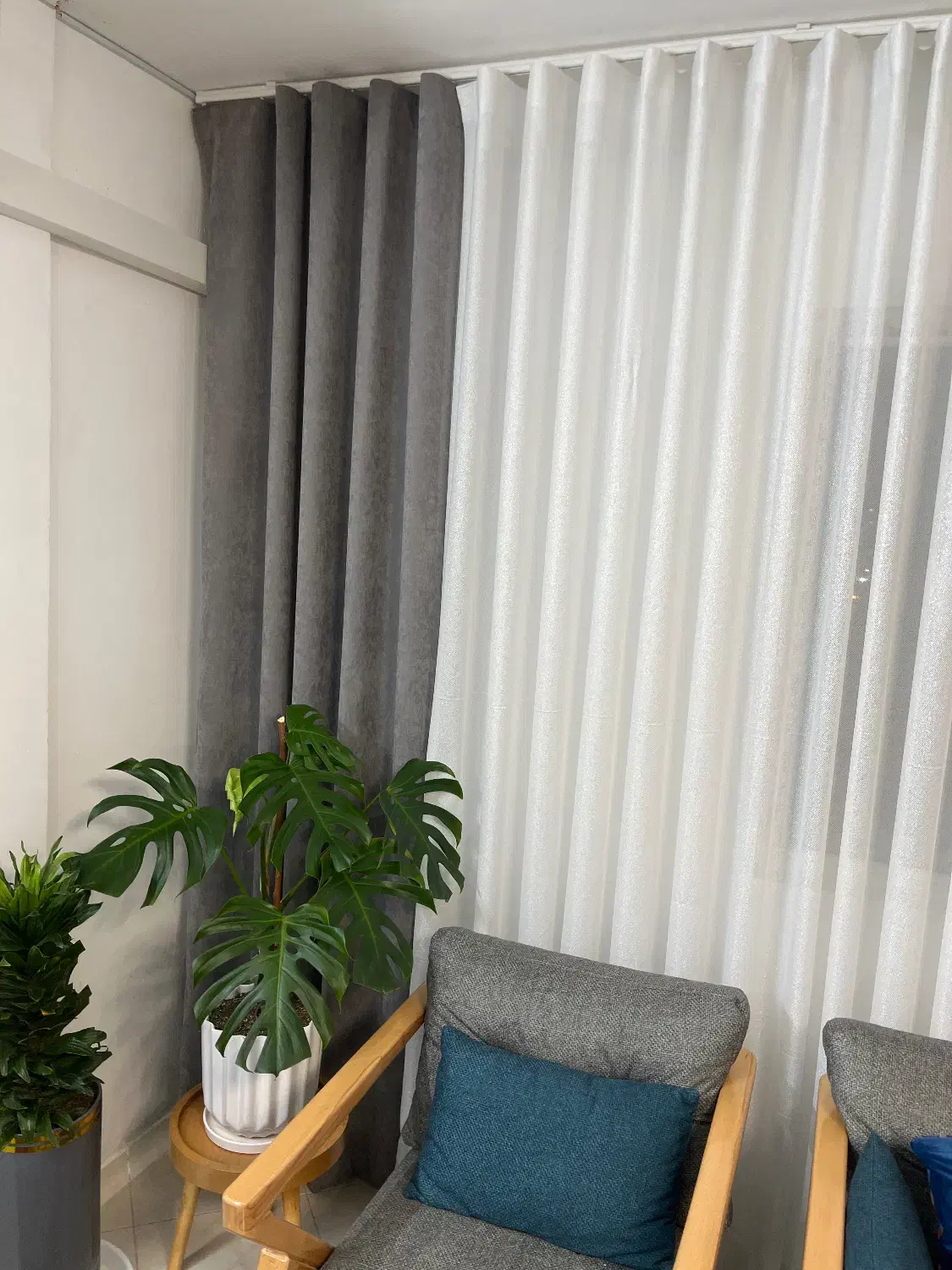 شال طوسی رنگ|پرده، رانر، رومیزی|ری, علایین|دیوار