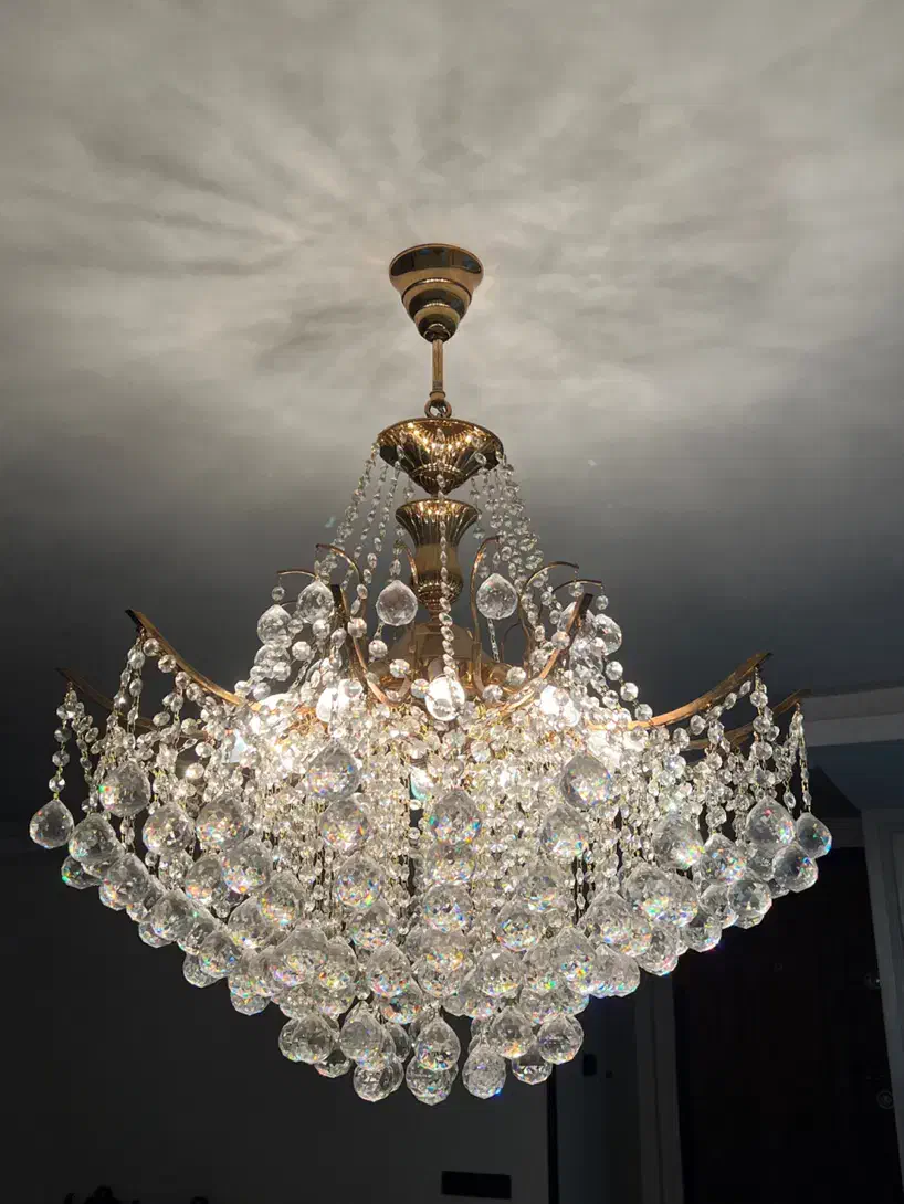 لوستر ۱۲شاخه باگوی کریستال اتریشی|لوستر و چراغ آویز|تهران, ونک|دیوار