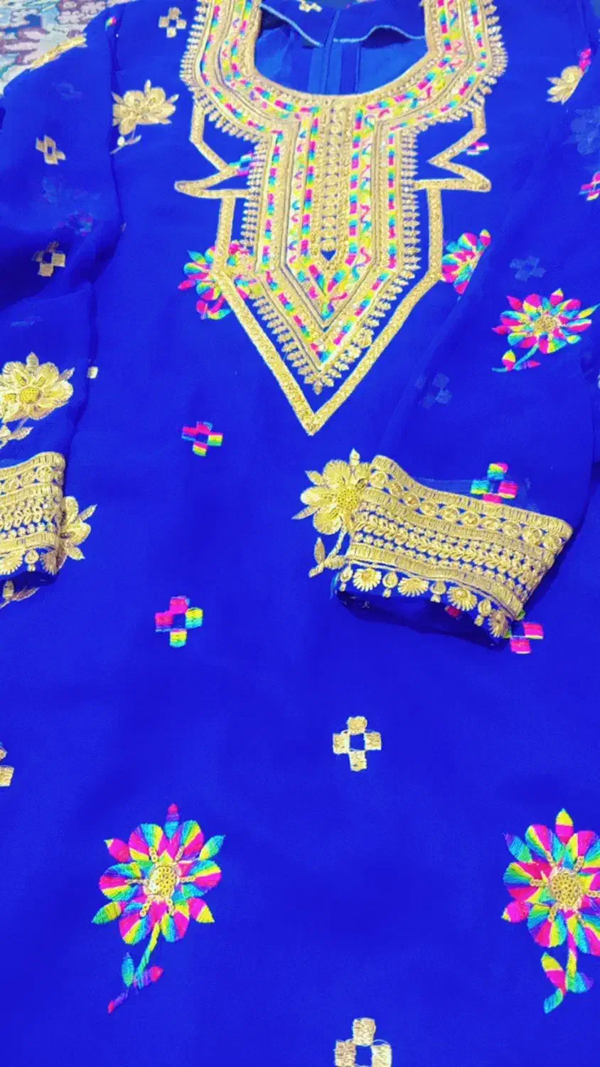 چادر و پیراهن  گل ابریشمی نو|لباس|بندرعباس, |دیوار