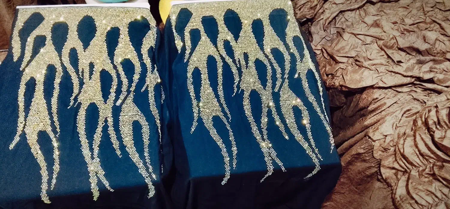 نگین کاری انواع پارچه ها عابا،شلوار،کراس کوردی|لباس|مریوان, |دیوار