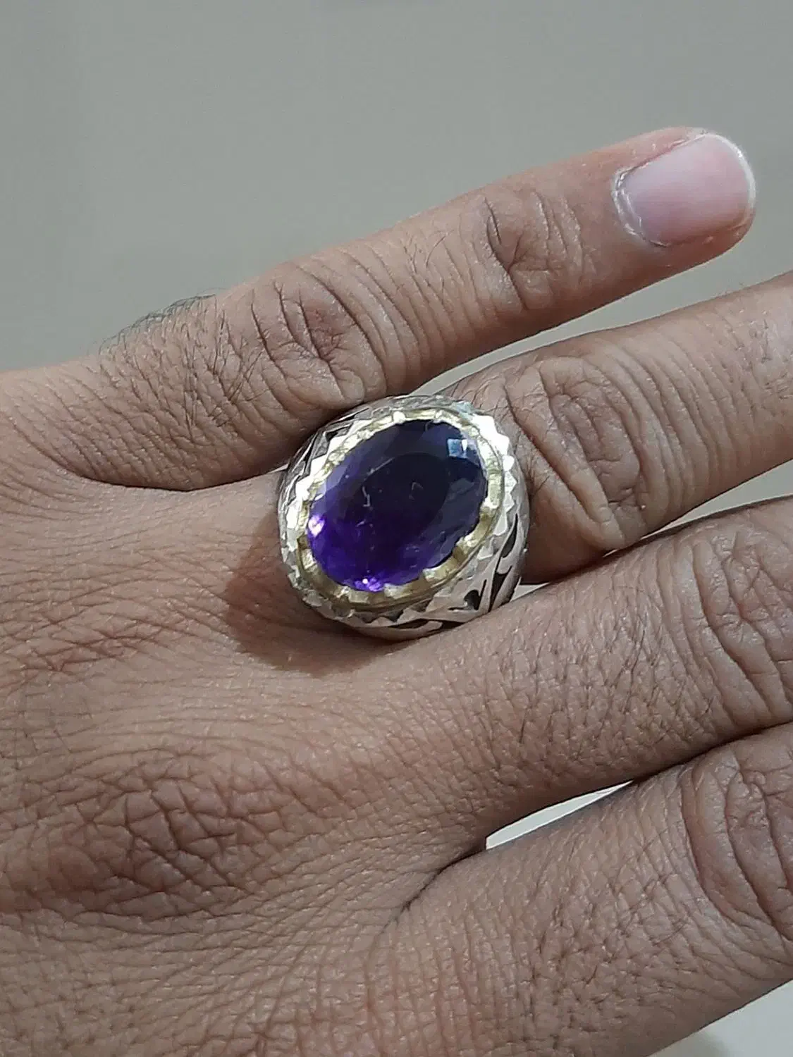 انگشتر نگین آمیتیست|جواهرات|بندرعباس, |دیوار