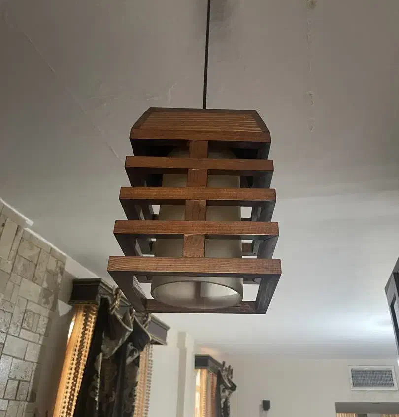 لوستر چوبی آشپزخانه|لوستر و چراغ آویز|تهران, نصرت|دیوار