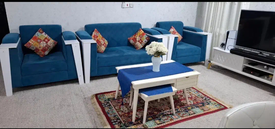 مبل هفت نفره با گل میز آن|مبلمان خانگی و میز عسلی|عسلویه, |دیوار