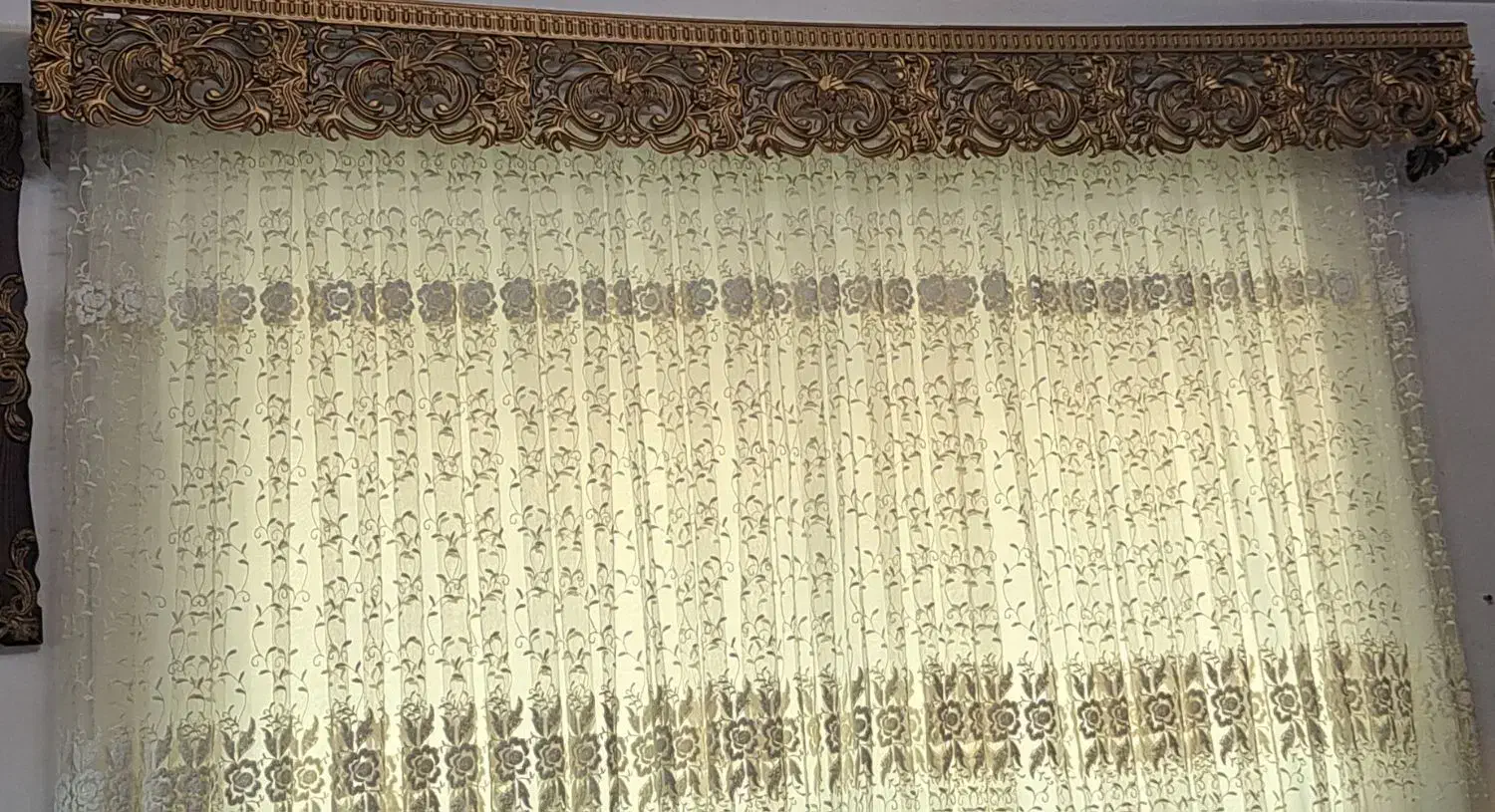 ۲ عدد پرده طرح دار حریر|پرده، رانر، رومیزی|رشت, دیانتی|دیوار