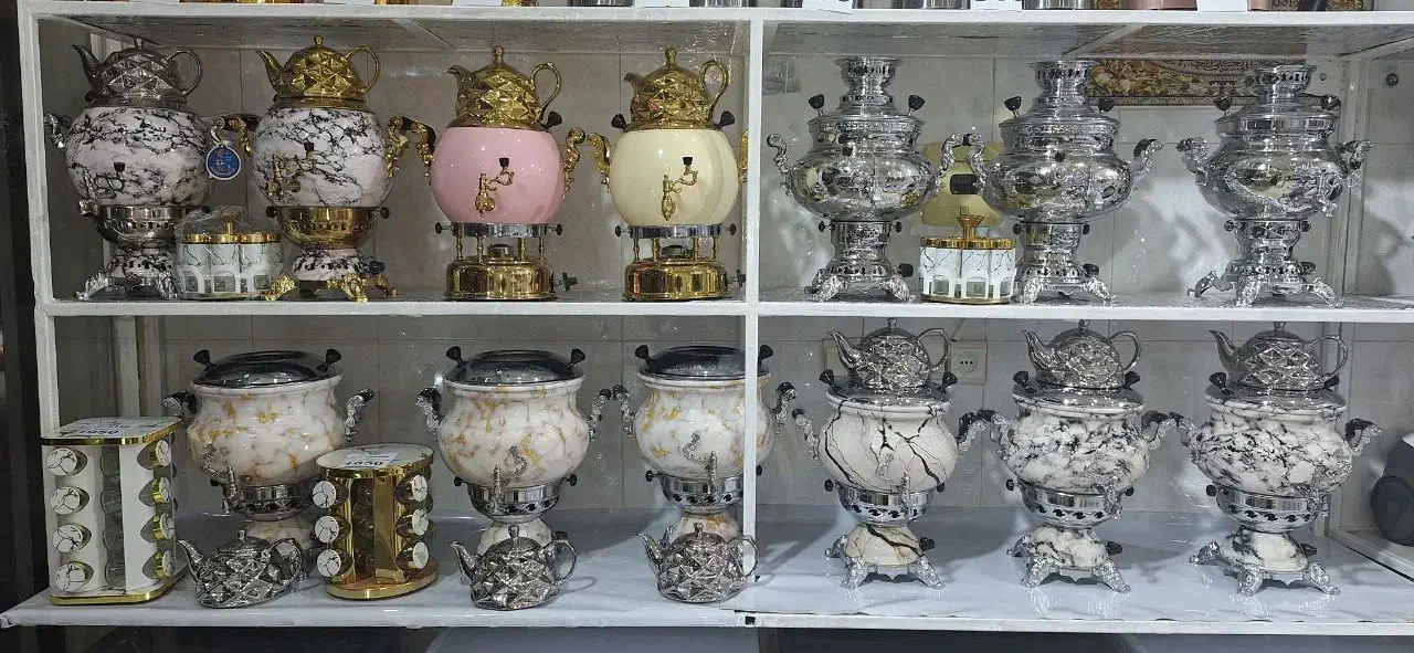 انواع سماور طرح سنگ و استیلl لوازم خانگی بانه گیان|سماور، چایساز، قهوهساز|بانه, |دیوار