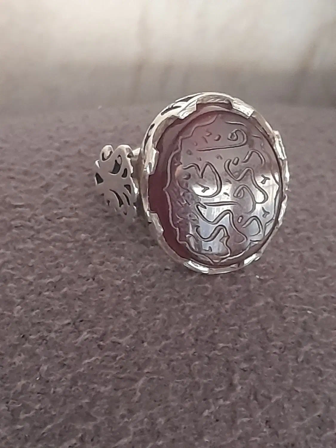 انگشتر عقیق نقره دست ساز|زیورآلات و اکسسوری|ثلاث باباجانی, |دیوار