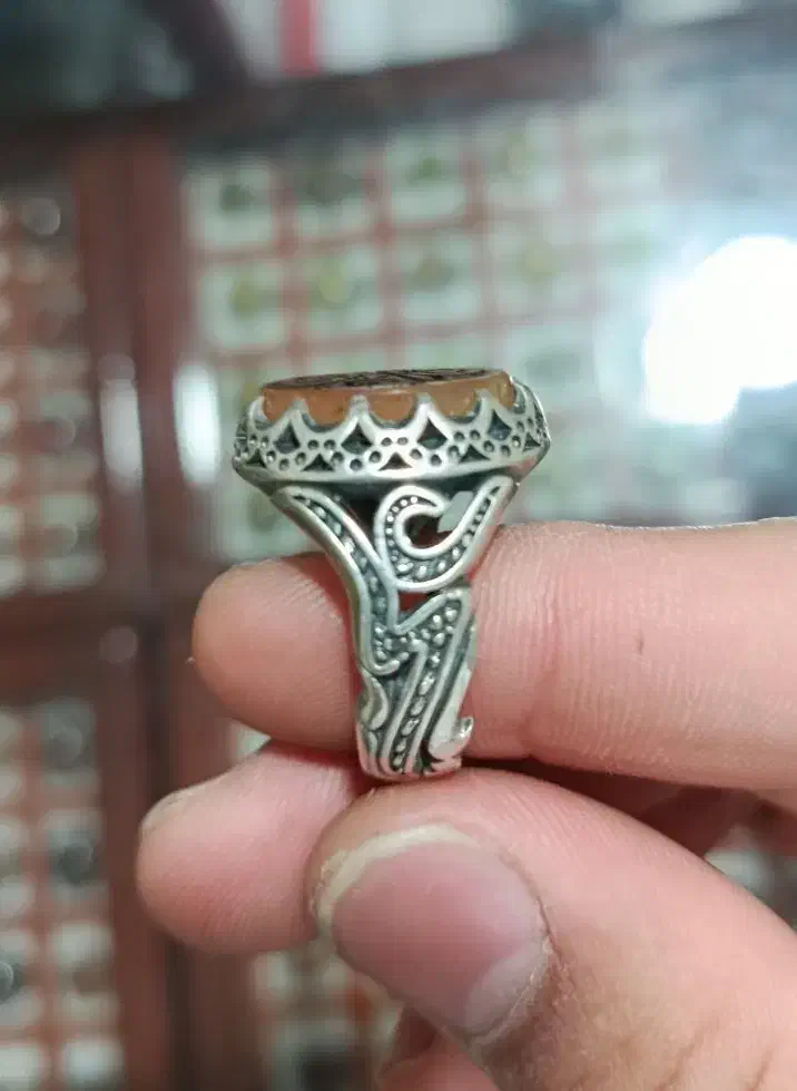 انگشتر عقیق یمنی خطی|جواهرات|کاشان, باغچه فیض|دیوار