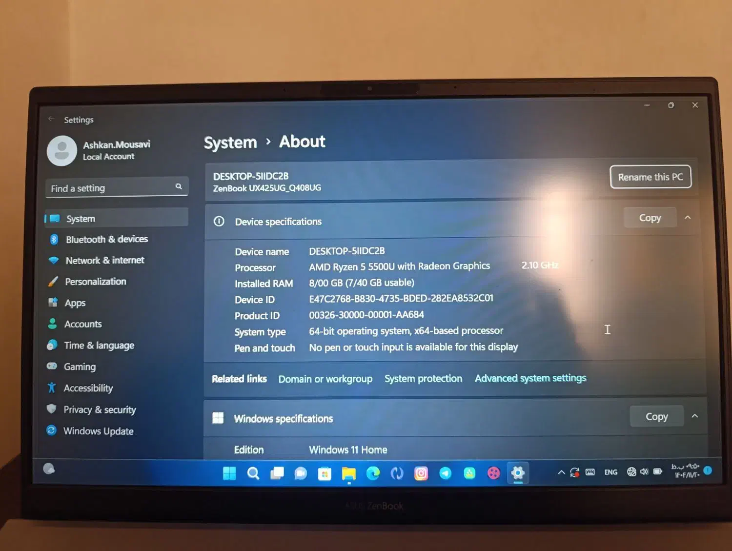 لپتاب ایسوس Q408UG|رایانه همراه|اهواز, زیتون کارگری|دیوار