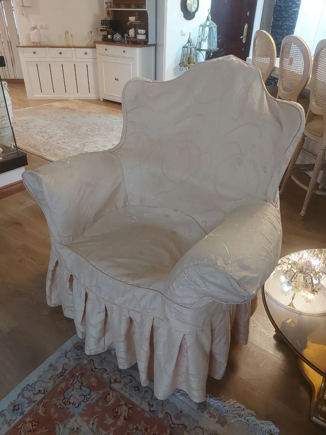 کاور مبل ۸نفره استیل با میزناهارخوری ۸نفره|مبلمان خانگی و میز عسلی|تهران, سردارجنگل|دیوار