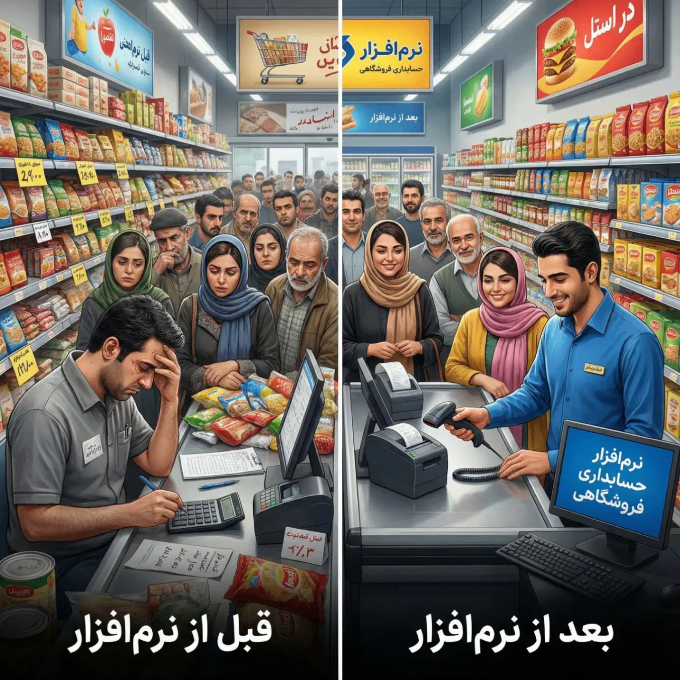 نرم افزار هایپرمارکت، مواد غذایی، بوفه و سوپرمارکت|فروشگاه و مغازه|همدان, |دیوار