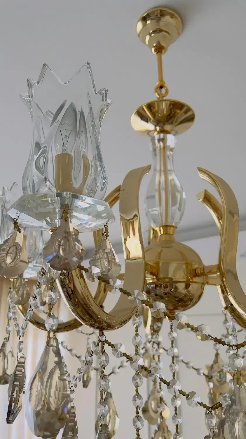 دو عدد لوستر لعاب ثابت و کریستال اصل|لوستر و چراغ آویز|مشهد, عامل|دیوار