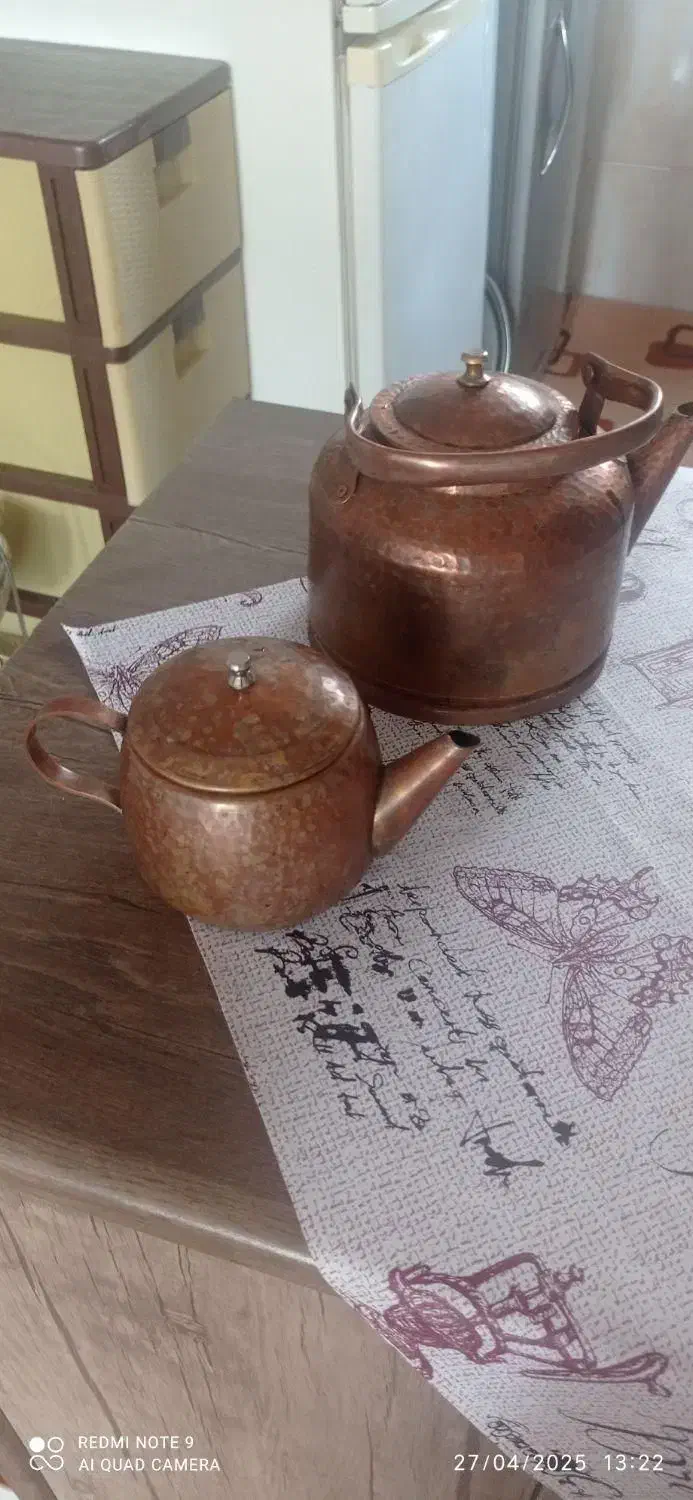 کتری قوری مسی تمام مس اصل|قوری، کتری، قهوه‌ساز دستی|اردبیل, |دیوار