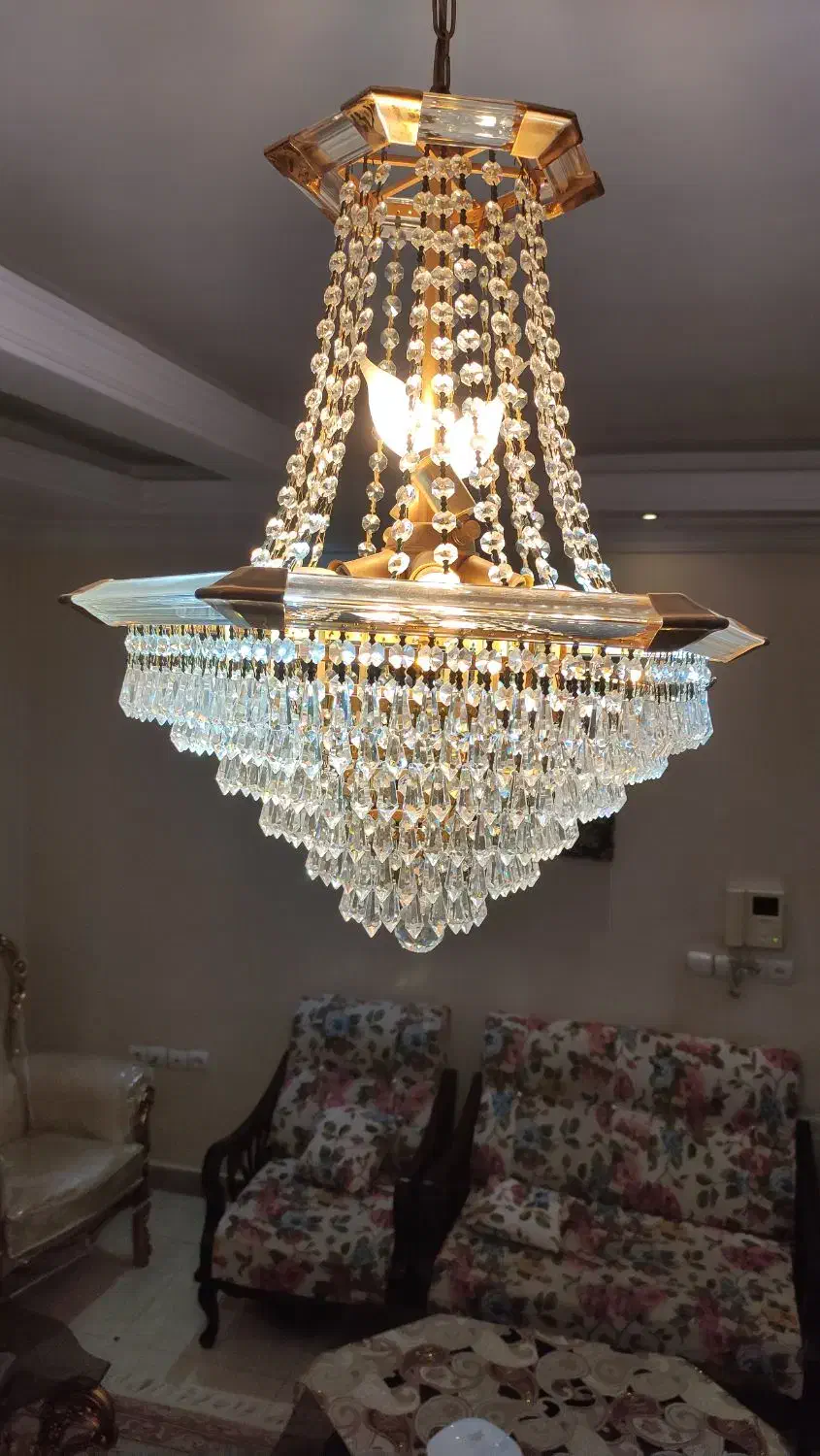 لوستر نینو کریستالی|لوستر و چراغ آویز|کرج, شهرک بنفشه|دیوار