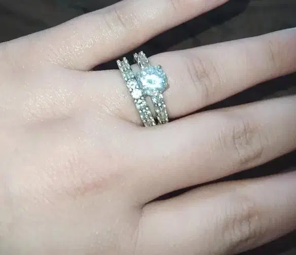 حلقه و پشت حلقه نقره اصل|جواهرات|بیضا, |دیوار