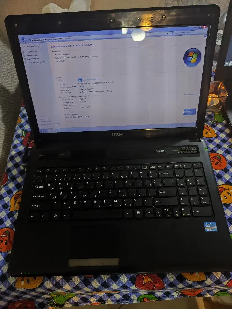 لب تاب MSI core i3|رایانه همراه|قم, باجک یک|دیوار