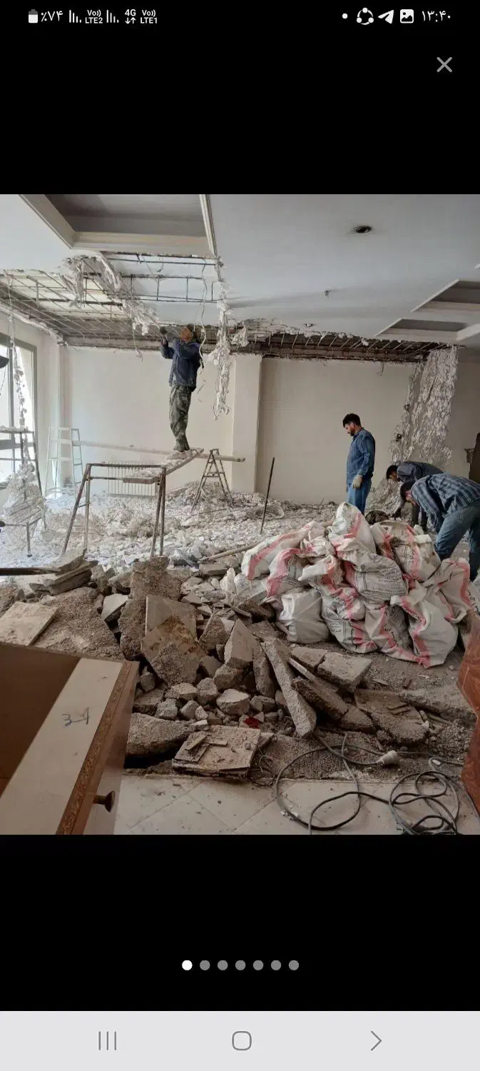 تخریب دیوار های بتنی سرویس حمام و آشپزخانه|خدمات پیشه و مهارت|تهران, سعادت‌آباد|دیوار