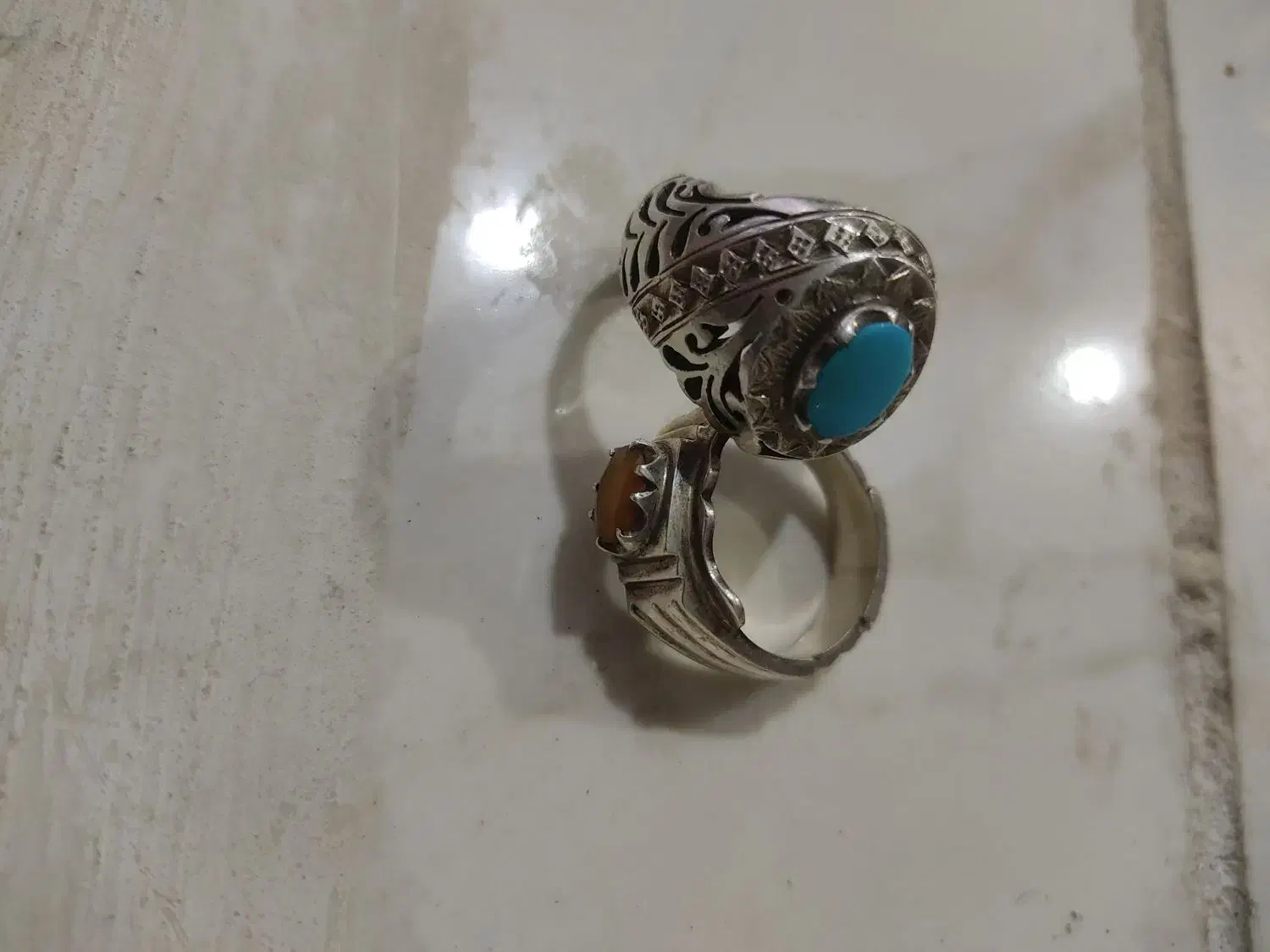 انگشتر اوپال و فیروزه|جواهرات|اندیمشک, |دیوار