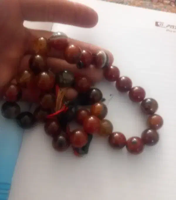 تسبیحدوپه ددرشت عقیق اصل.  اثصل دونه درشت|جواهرات|رفسنجان, |دیوار