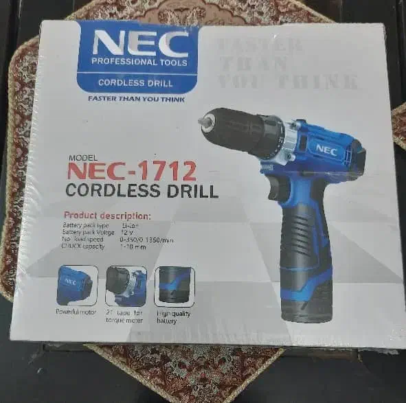 دریل شارژی NEC 1712 - 12V|ابزارآلات|اصفهان, باغ دریاچه|دیوار