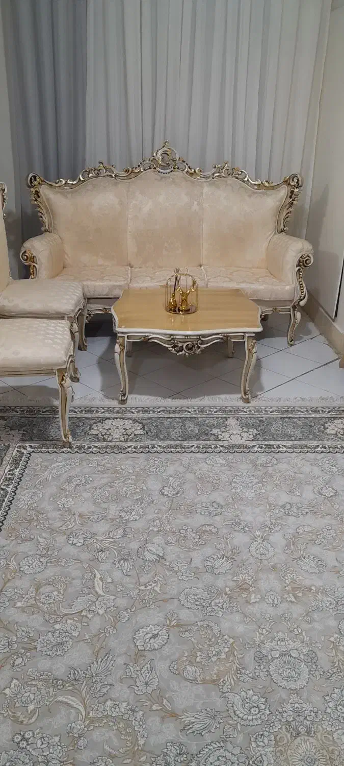 مبل سلطنتی چوب تمام راش|مبلمان خانگی و میز عسلی|قرچک, شهرک طلائیه|دیوار