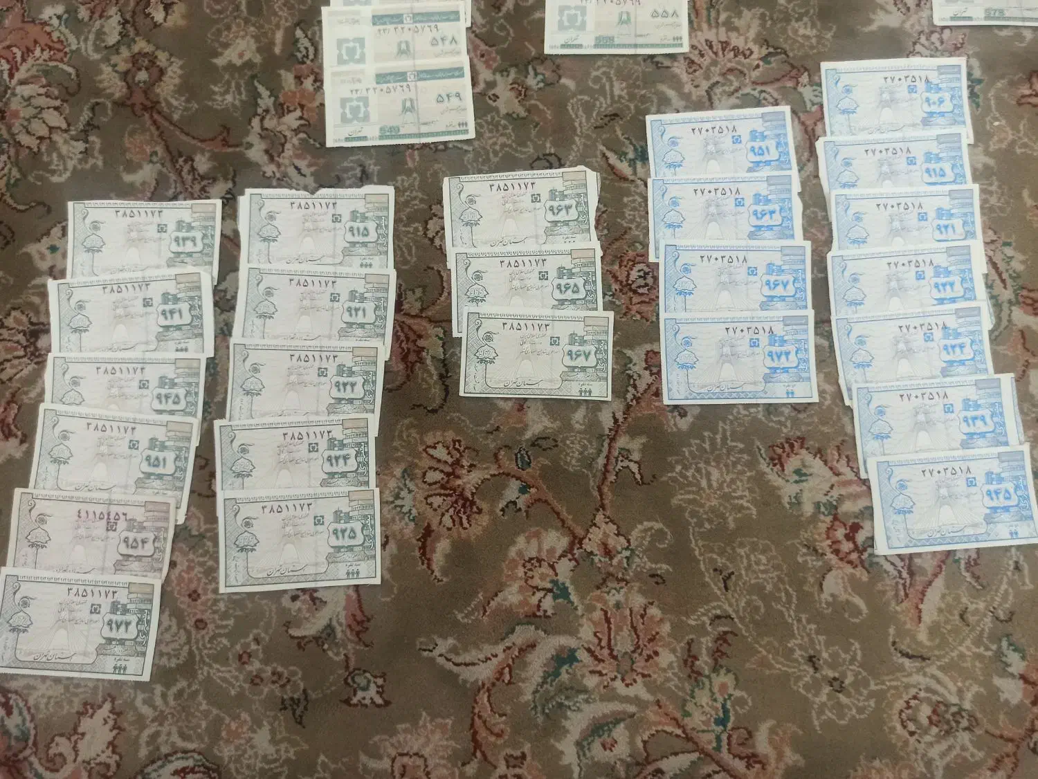 کوپن های قدیمی|کلکسیون سکه، تمبر، اسکناس|تهران, چیتگر شمالی|دیوار