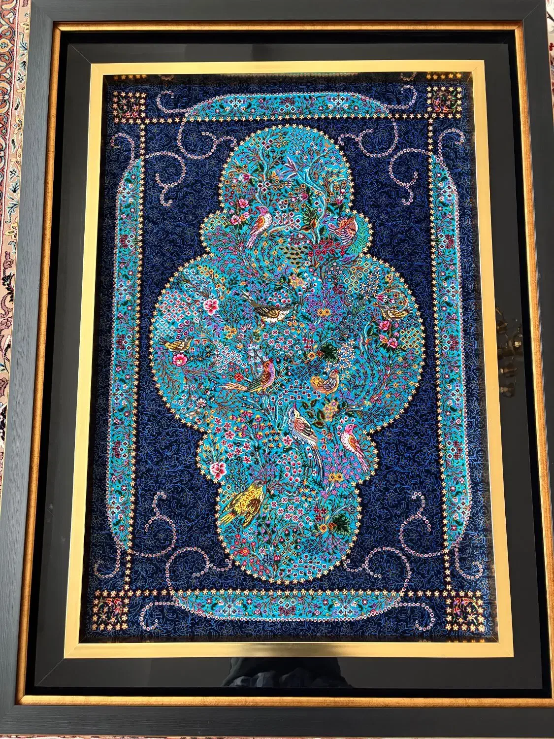 تابلو فرش تمام ابریشم|تابلو فرش|قم, زنبیل آباد|دیوار