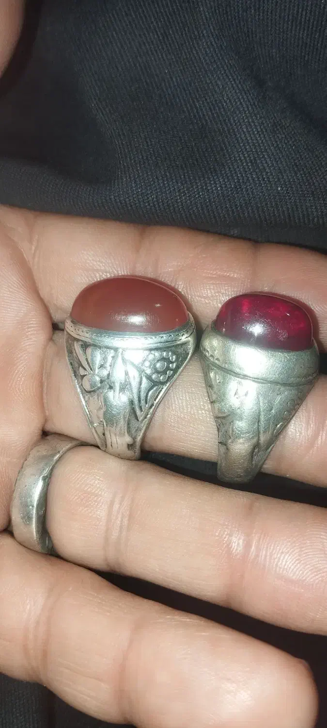 انگشتر عقیق یمنی و یاقوت آلمانی|جواهرات|تهران, جوانمردان (اندیشه)|دیوار