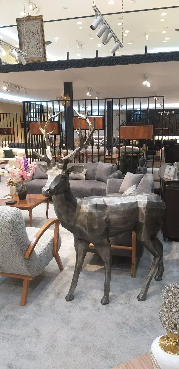 گوزن دکوری رنگ طوسی|مجسمه، تندیس، ماکت|نسیمشهر, |دیوار