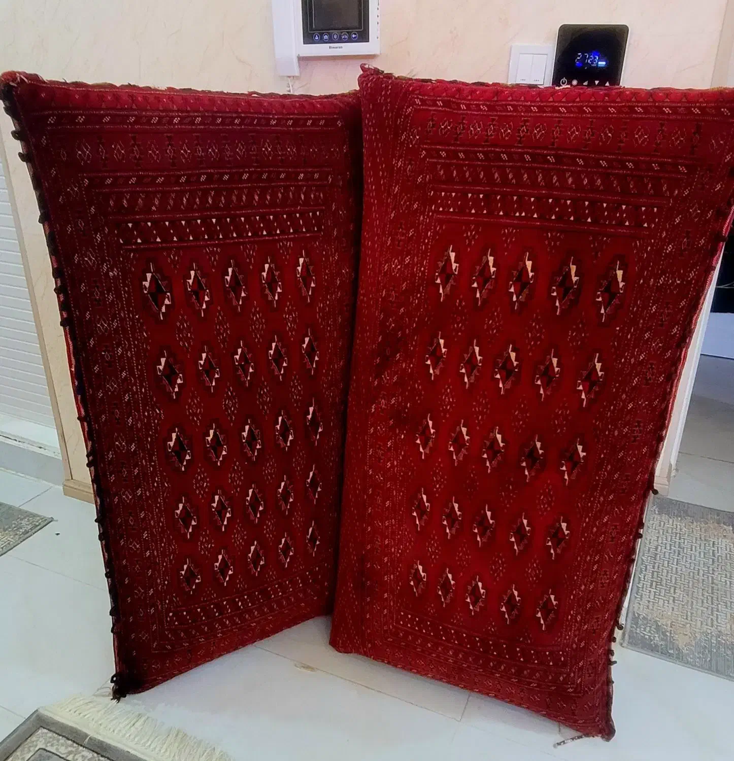 پشتی دست بافت ترکمن یک جفت|پشتی|مشهد, کوی المهدی|دیوار